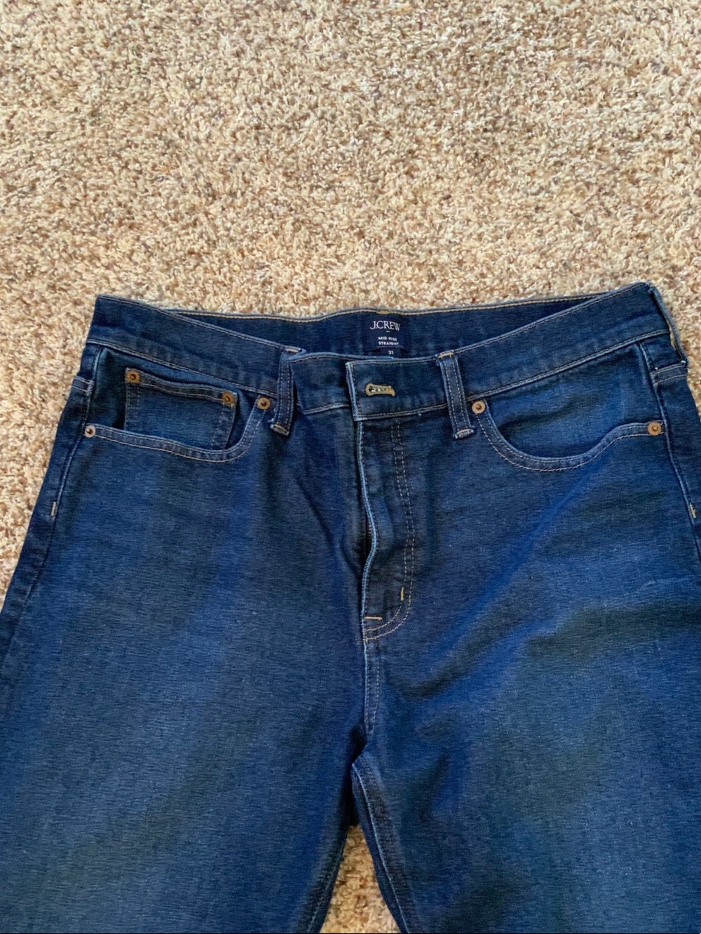 J. Crew Factory Women's Straight Leg Jeans — Dark Blue